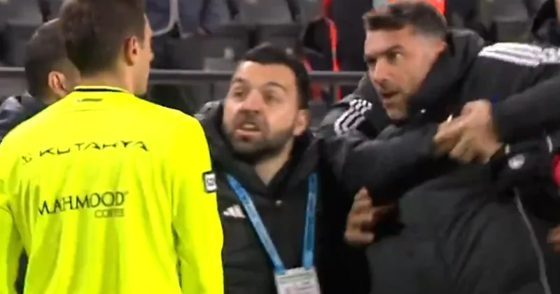 Burak Yılmaz hakimə hücum etdi Qırmızı kart aldı Video