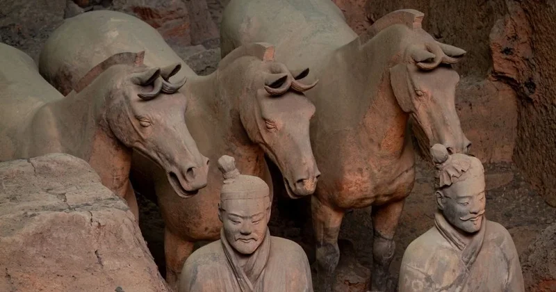 Археологи обнаружили редкие колесницы у мавзолея первого императора Китая