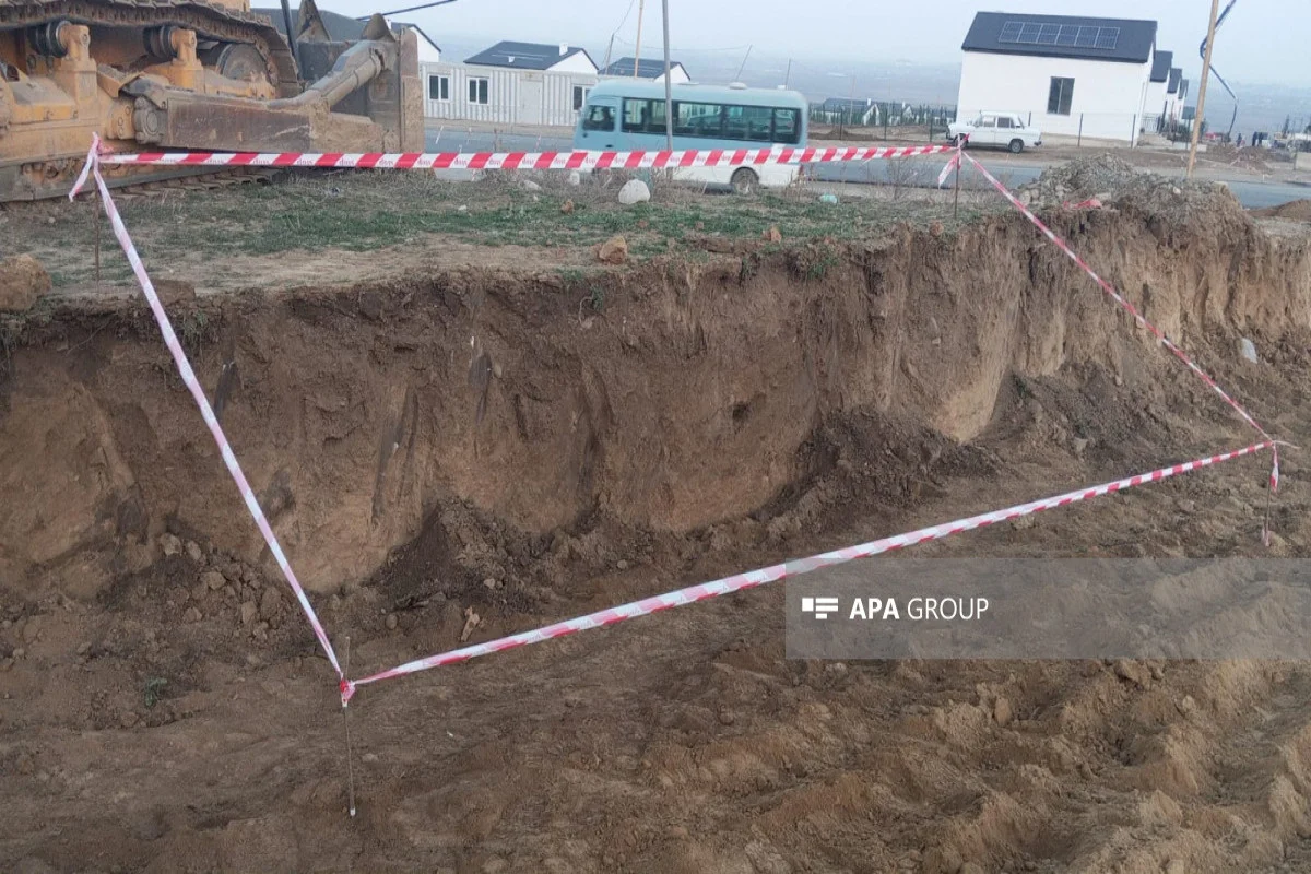 Ağdamda qazıntı işləri zamanı sümüklər aşkarlanıb