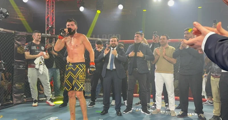 Alim Nəbiyev Batumidə beynəlxalq turnirdə MMA üzrə ardıcıl üçüncü qələbəsini qazandı FOTOLAR