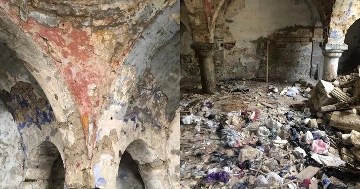 В Баку частично разрушено здание бани XIX века