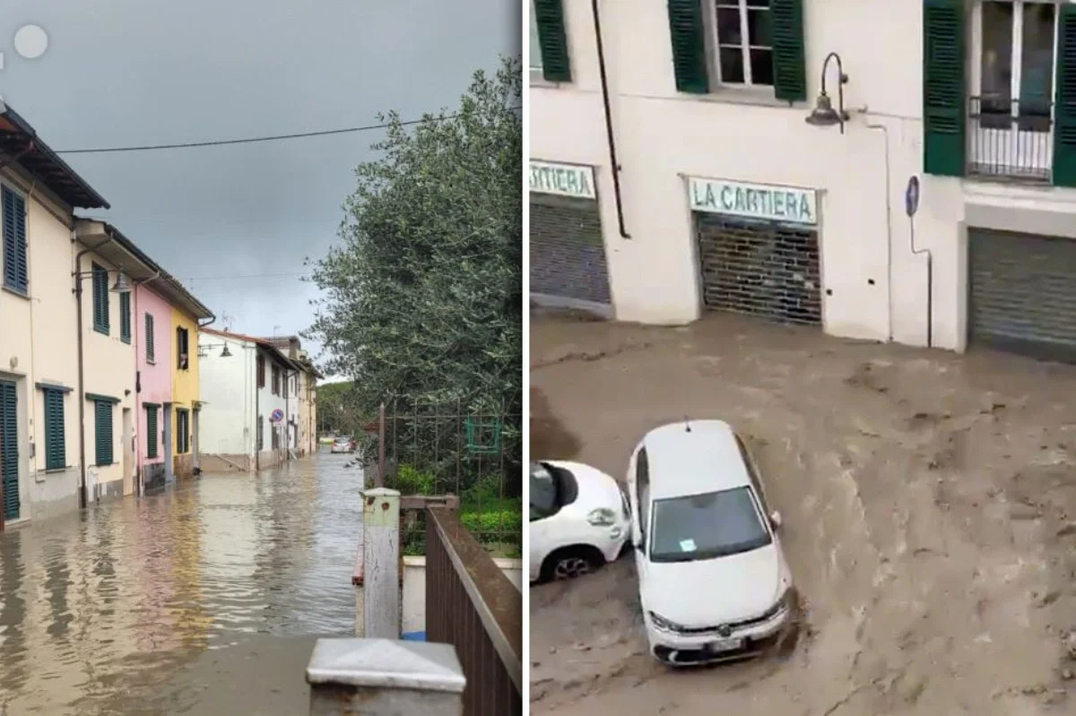 İtaliyada leysan yağışları: Florensiyanı su basdı