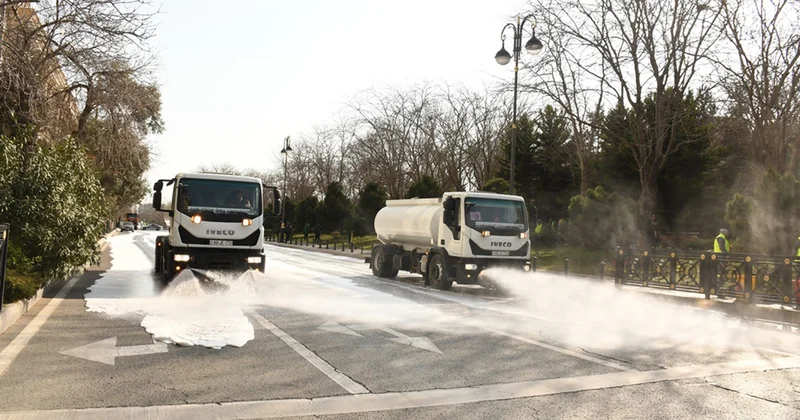 Bugünkü iməcilikdə Bakının 537 küçəsi yuyuldu Fotolar