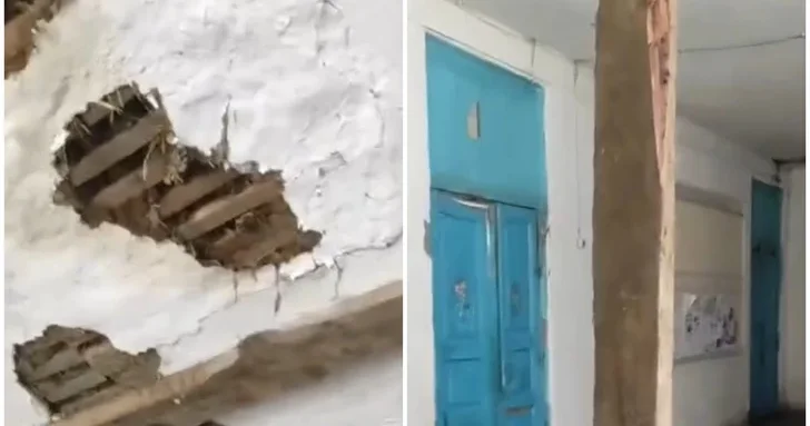 Здание школы в хачмазском селе пребывает в аварийном состоянии ЖАЛОБА