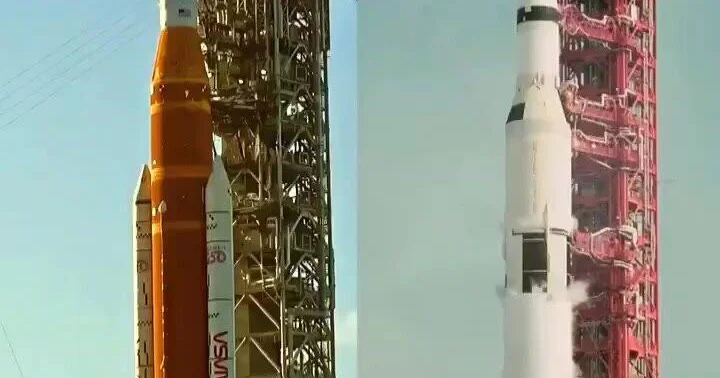 55 лет разницы между Артемида II и Аполлон 11 ВИДЕО