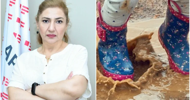Bakıda palçıqlı ayaqqabılarla dərs gedən uşaqlar, “qulaqcıqlı məmurlar”