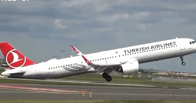 THY nin Praqaya uçan təyyarəsində gərgin anlar Video