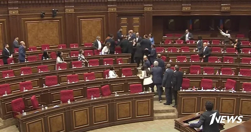 Стычка в парламенте Армении: Сын Кочаряна спровоцировал потасовку ВИДЕО