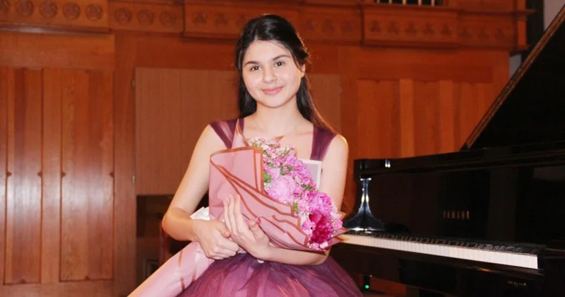 Gənc pianoçu Aydan Nuriyevanın ilk solo konserti keçirilib FOTO