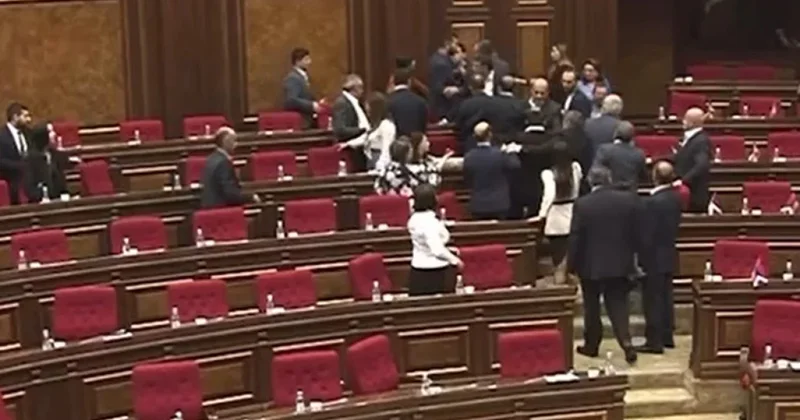 Сын Кочаряна устроил потасовку в парламенте Армении видео