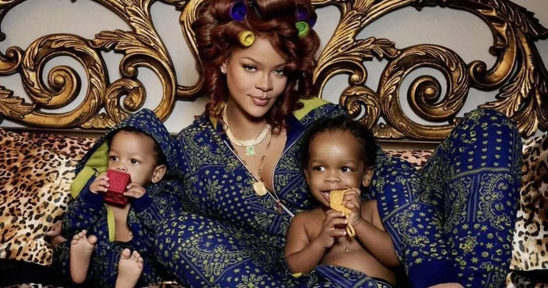 Rihanna övladlarına özü baxır