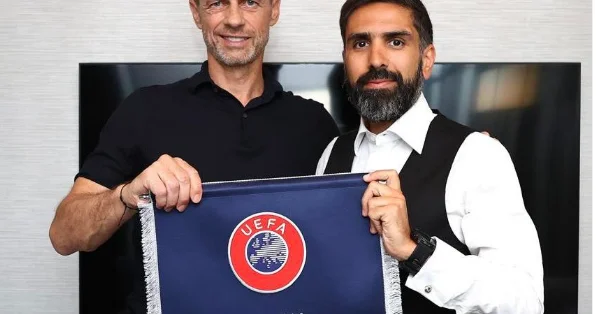 Rövşən Nəcəf UEFA prezidenti ilə görüşdü