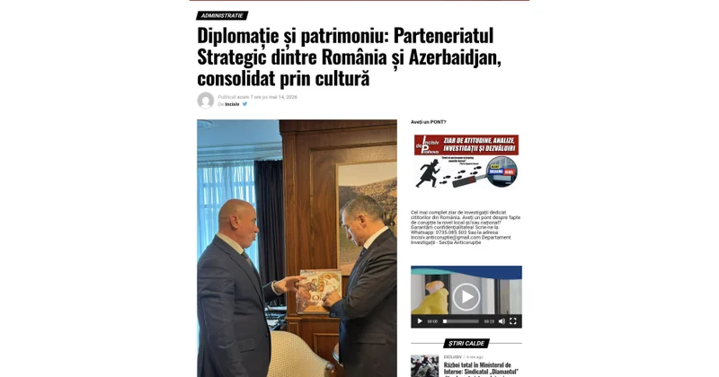 Azərbaycan Rumıniya strateji tərəfdaşlığı mədəniyyət vasitəsilə güclənir