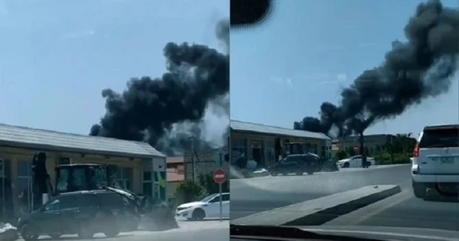 Bakıda quru ot sahəsində baş verən yanğın söndürülüb YENİLƏNİB VİDEO