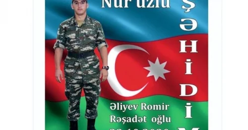 Romir Vətən sevgisini hər şeydən əziz tutdu FOTO