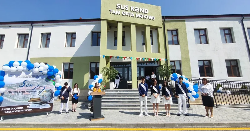 Laçının Sus kəndində Son zəng sevinci yaşandı