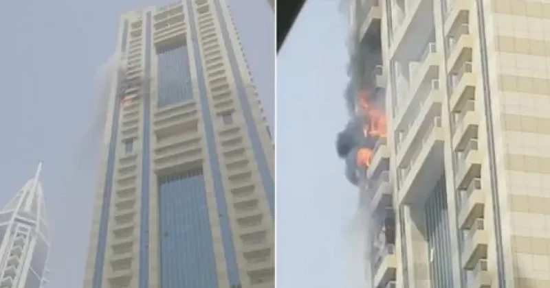 Пожар в небоскрёбе Tiger Tower тушили шесть часов Видео