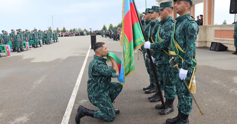 Gənc əsgərlərin andiçmə mərasimi keçirilib