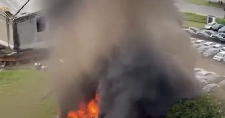 Два вертолета столкнулись в небе в Бразилии ВИДЕО