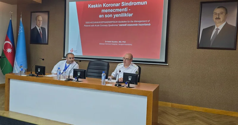 Mərkəzi Gömrük Hospitalında “Kəskin Koronar Sindromun menecmenti” mövzusunda seminar həyata keçirilib