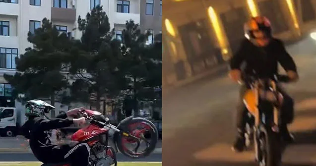 Avtoxuliqanlıq edən 2 motosikletçi həbs edildi Video+Fotolar