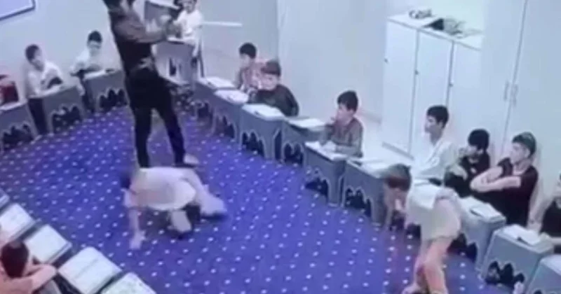 "Quran" dərsində molla şagirdləri çubuqla döydü Dəhşətli görüntülər