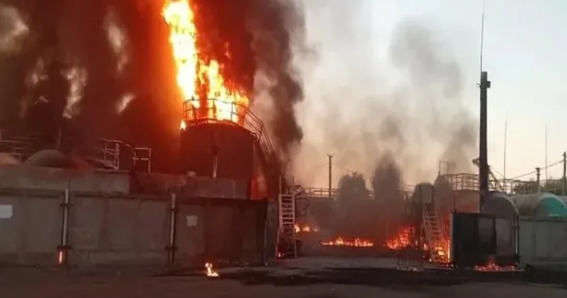 Ukrayna qüvvələri Afipski Neft Emalı Zavoduna zərbə endirib