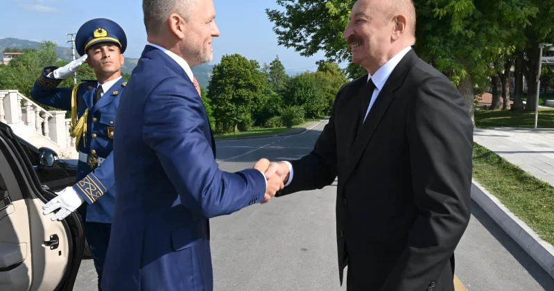 İlham Əliyev slovakiyalı həmkarını Şuşada qarşıladı FOTOLAR