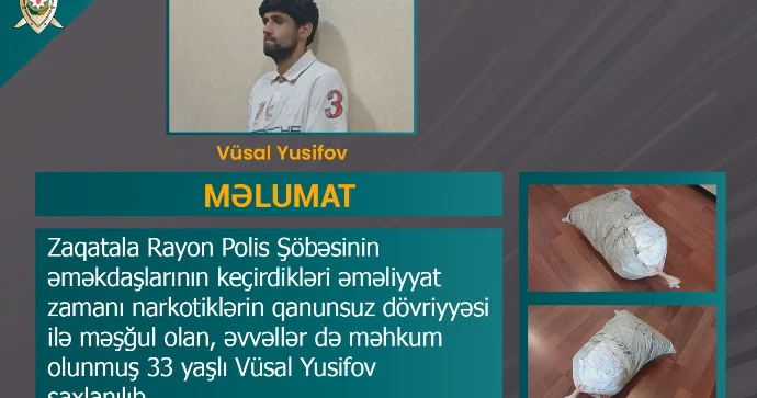 Keçmiş məhkumdan 10 kq marixuana götürüldü VİDEO