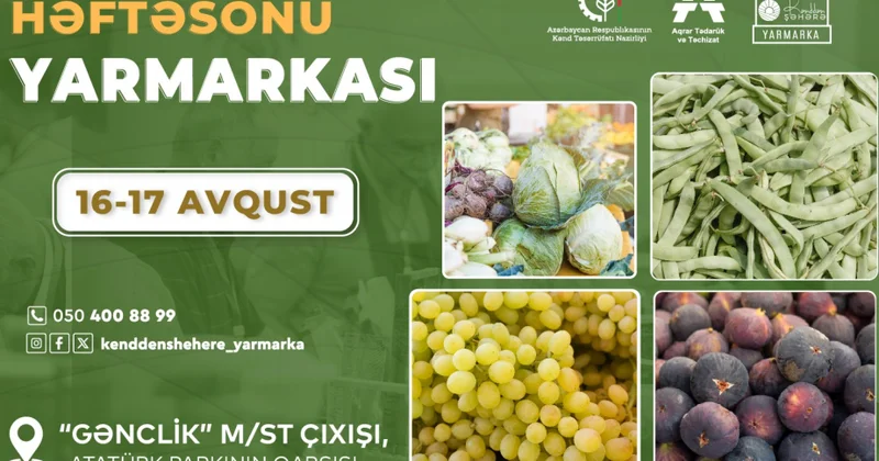 Bakıda növbəti “Kənddən Şəhərə” yarmarkası təşkil olunacaq
