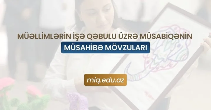 Müəllimlər üçün mövzular hazırlanıb