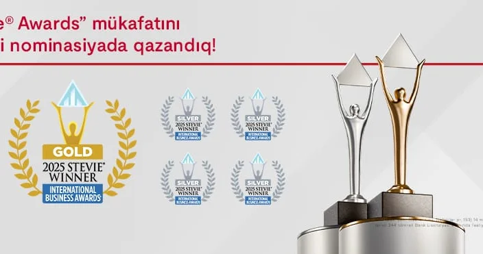 Kapital Bank 5 nominasiyada nüfuzlu “Stevie Awards” mükafatına layiq görüldü