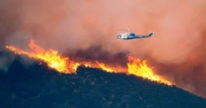 Qazaxda böyük yanğın: Helikopterlər havaya qaldırıldı