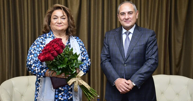 Tahir Budaqov Hicran Hüseynova ilə görüş keçirdi FOTOLAR