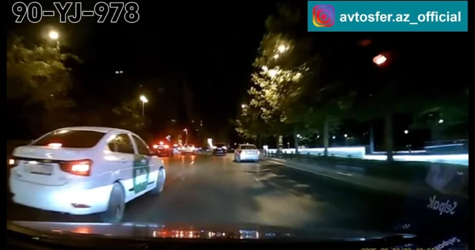 Taksi işləyir, amma normal şəkildə maşın sürə bilmir VİDEO
