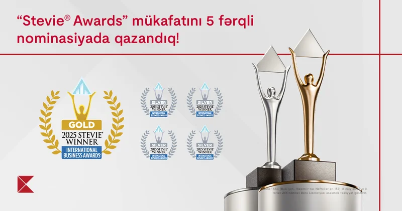 Kapital Bank удостоен наград Stevie Awards в пяти номинациях