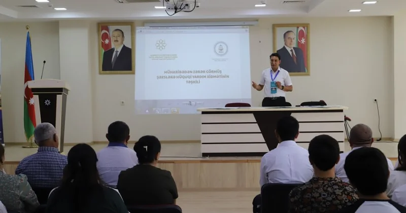 Müharibədən zərər görmüş şəxslərə ödənişsiz hüquqi yardım xidməti göstərilir FOTOLAR