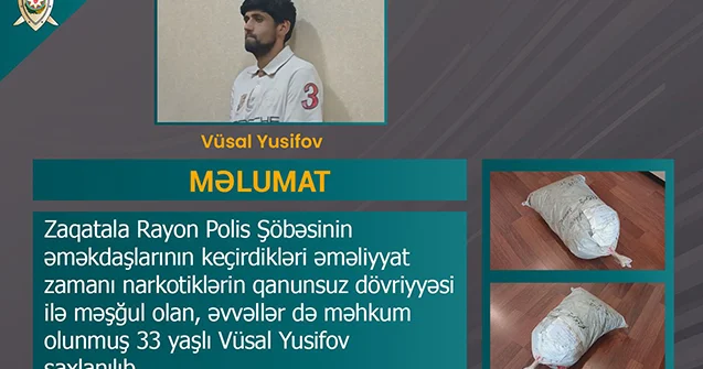 Narkotik dövriyyəsinə görə həbs edildi: Zaqatalada əməliyyat VİDEO