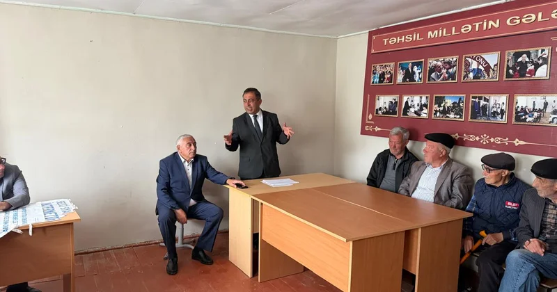 YAP Gədəbəy rayon təşkilatı Əmiraslanlı kənd ƏPT də maarifləndirici görüş keçirildi FOTO