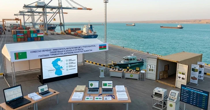 Туркменистан и Азербайджан провели учения по контролю грузовых потоков на Каспии