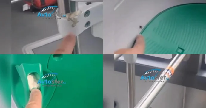 Oturacağı yandırdılar, saqqız yapışdırdılar Sürücü sərnişinlərin avtobusda nə etdiklərini paylaşdı VİDEO