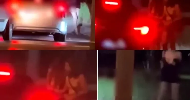 Biabırçı görüntülər: Açıq aşkar qadın bazarlığı yolu bağladı FOTOLENT