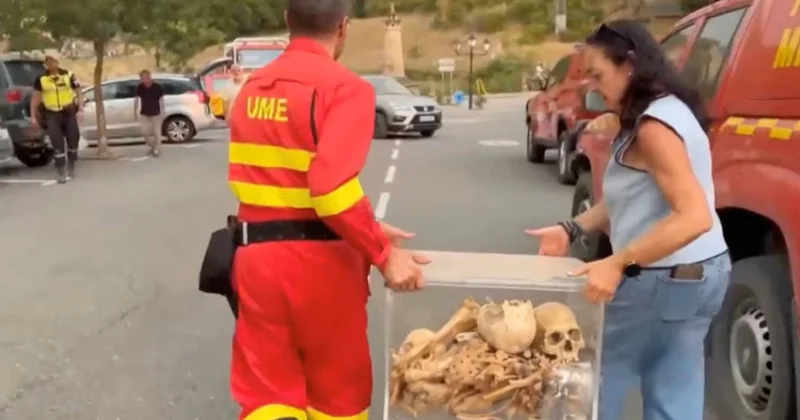 В Испании из за лесного пожара из монастыря вывезли останки королей XI века