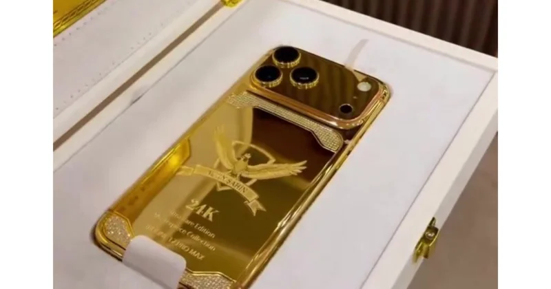 Dubayda türk milyoner qızıldan iphone nuna görün nə yazdırdı (Video)