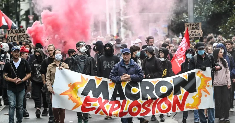 Британию и Францию охватили митинги объектив