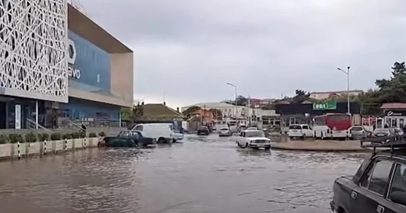 Yenə yağış, yenə Sabunçu... Video