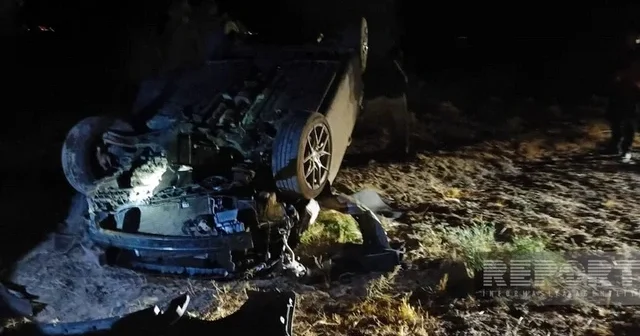 В Нахчыване перевернулся автомобиль: есть пострадавшие