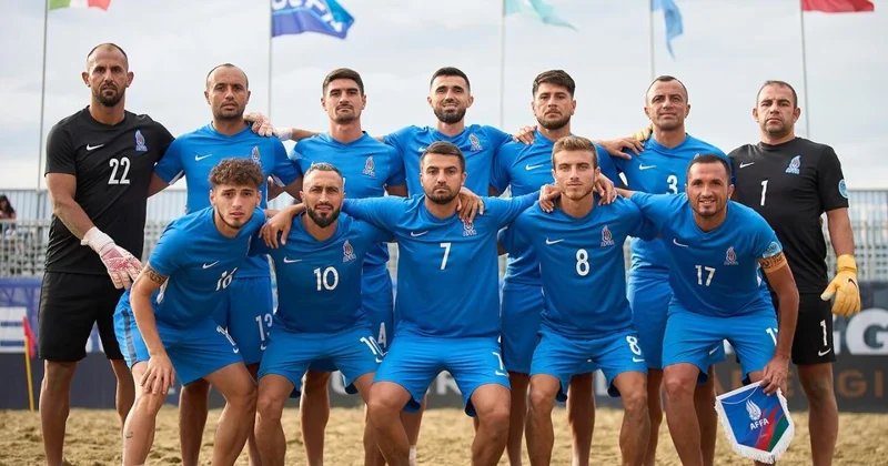 Сборная Азербайджана по пляжному футболу завоевала бронзу чемпионата Европы ФОТО