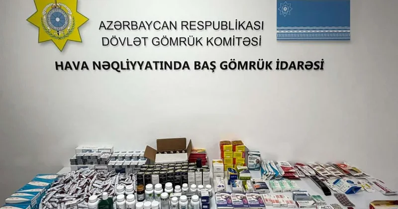 Пассажиры рейса Тебриз Баку пытались скрыть от таможни тысячи лекарств и сигарет Minval Politika