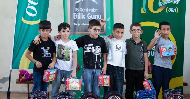 ® “OBA” Bilik Günü münasibətilə Beyləqanda məktəblilərə hədiyyələr təqdim edib